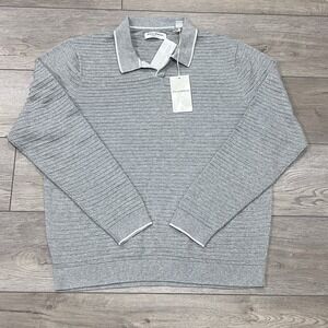 Tommy Bahama Men's Gray Heather Coolside Harbor Pullover Sweater Size XL